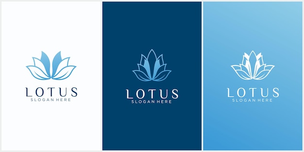 Colección de logo de loto abstracto