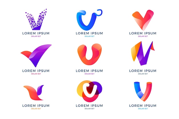 Colección de logo V