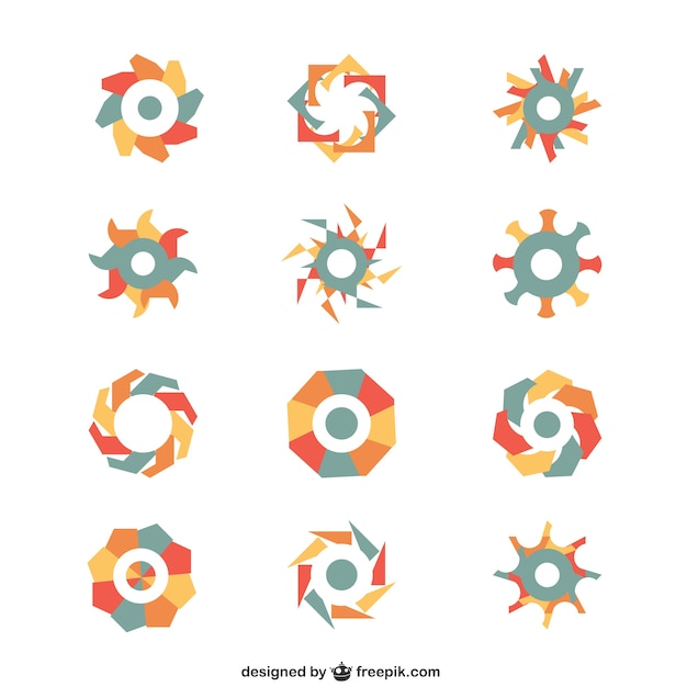 Colección logos abstracto en estilo floral