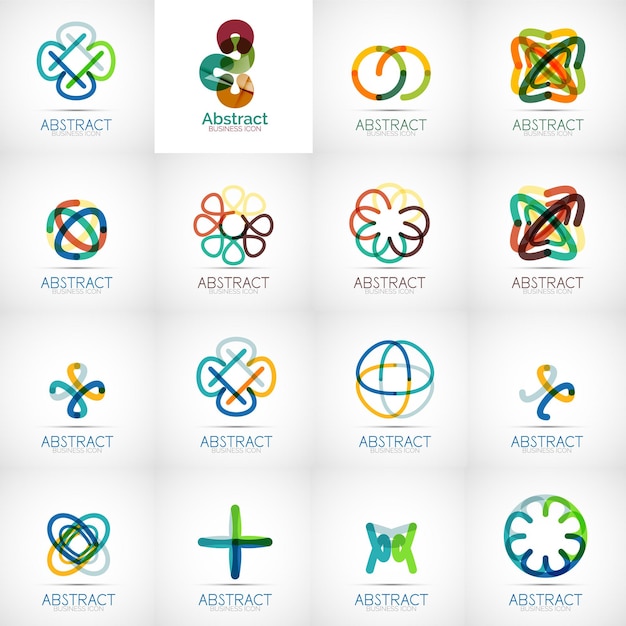Colección de logos abstractos de empresas.