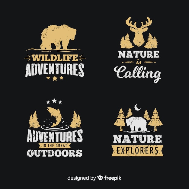 Colección de logos de aventura