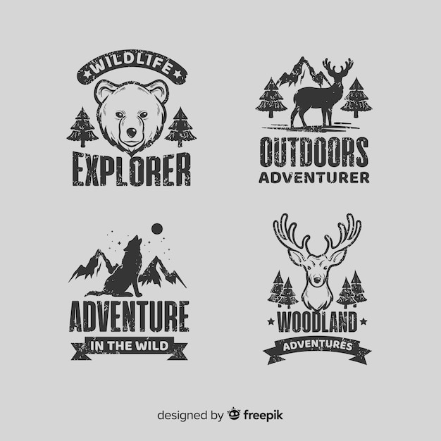 Colección de logos de aventura