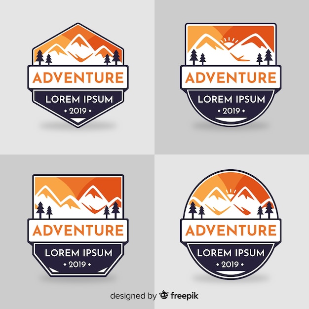 Colección de logos de aventura
