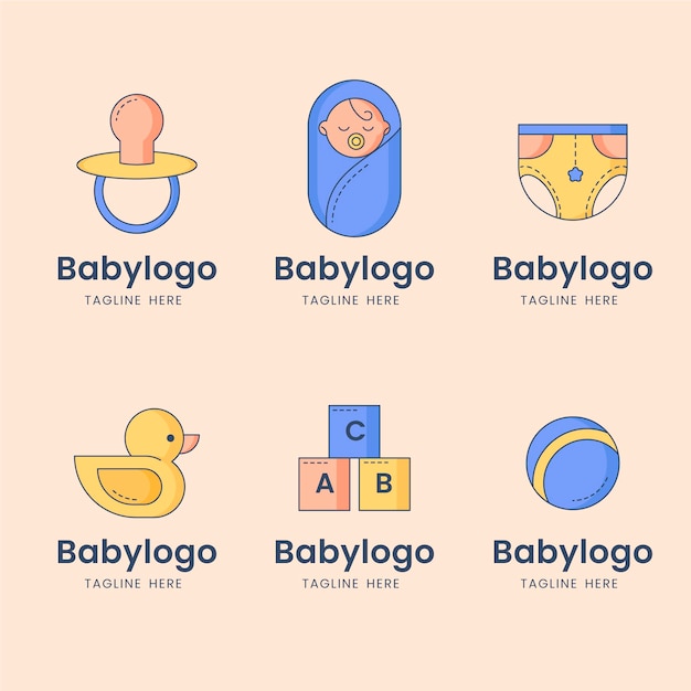 Colección de logos de bebés