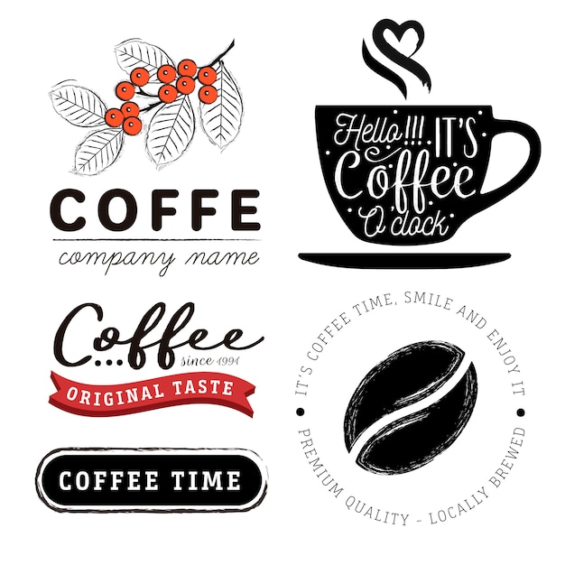 Vector colección de logos de café