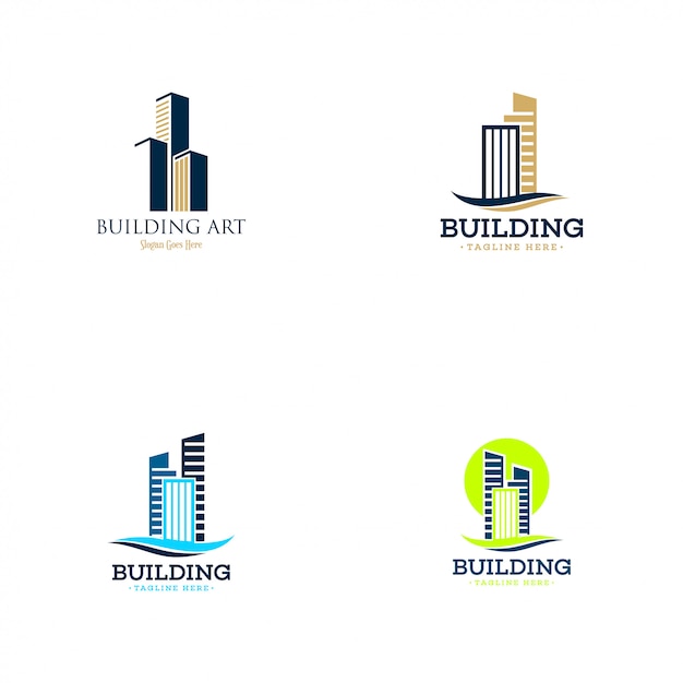 Colección de logos de construcción