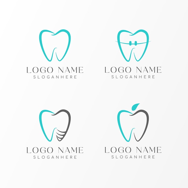 Vector colección de logos de dentista
