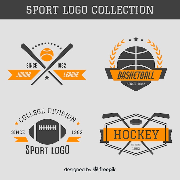 Vector colección logos deportivos