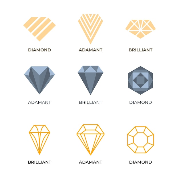Colección de logos de diamante