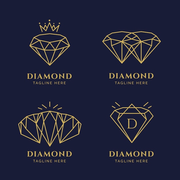Colección de logos de diamante