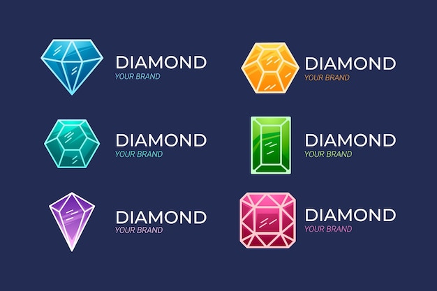 Colección de logos de diamante