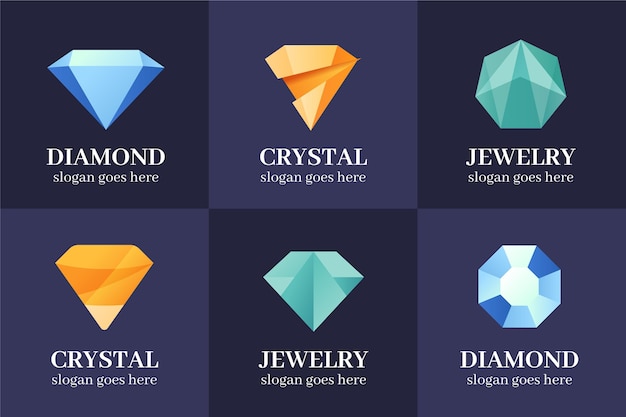 Colección de logos de diamante