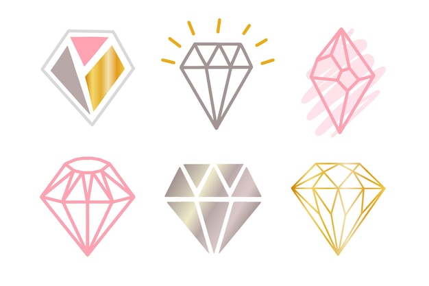 Colección de logos de diamante