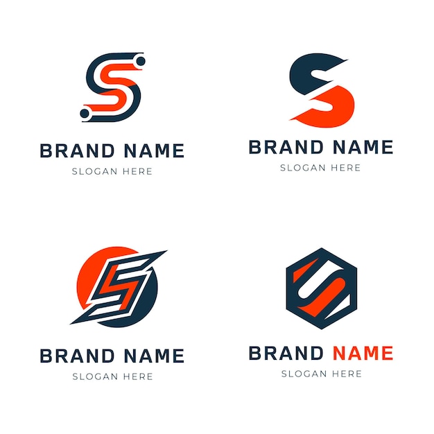 Vector colección de logos de diseño plano s