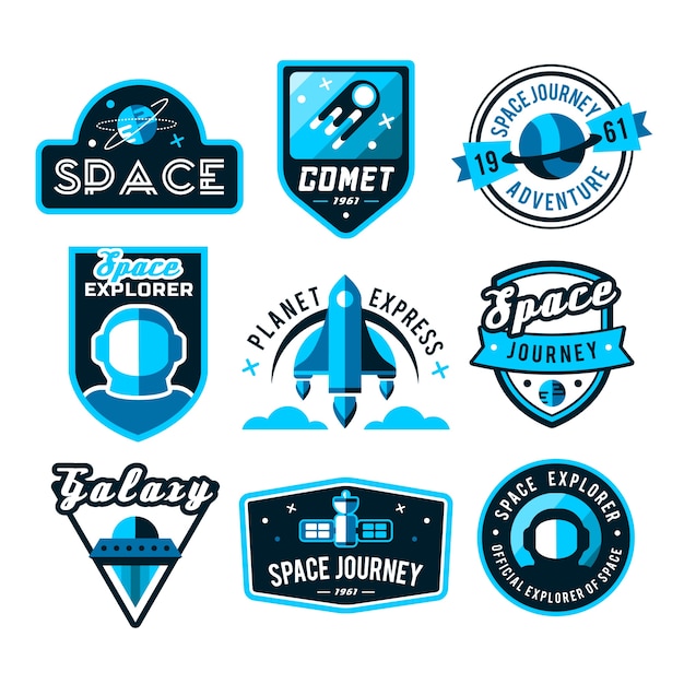 Colección de logos del espacio