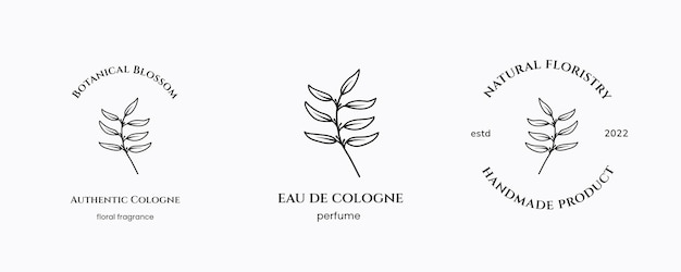 Colección de logos de flores