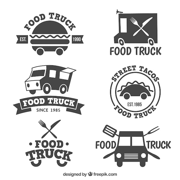 Colección de logos de food truck