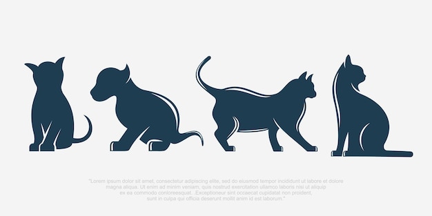 Colección de logos de gatos