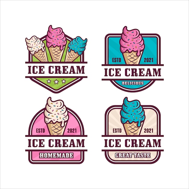 Colección de logos de helados