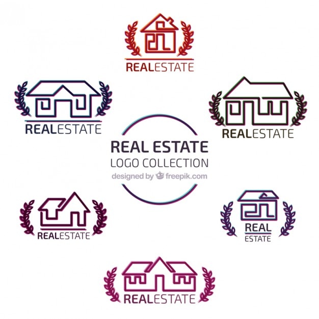 Colección de logos de inmobiliaria