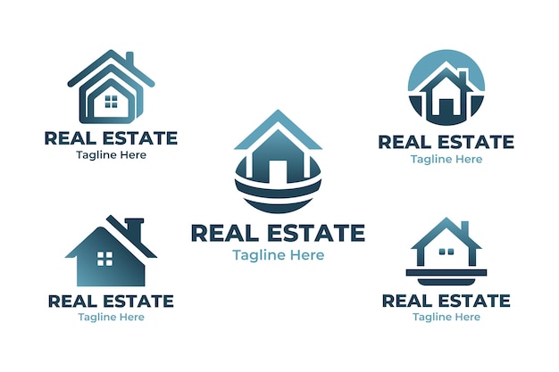 Colección de logos inmobiliarios