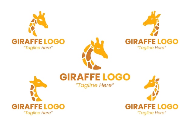 Colección de logos de jirafa