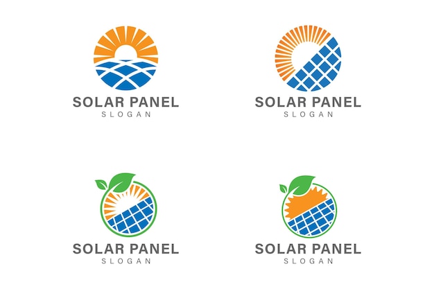 Colección de logos de paneles solares