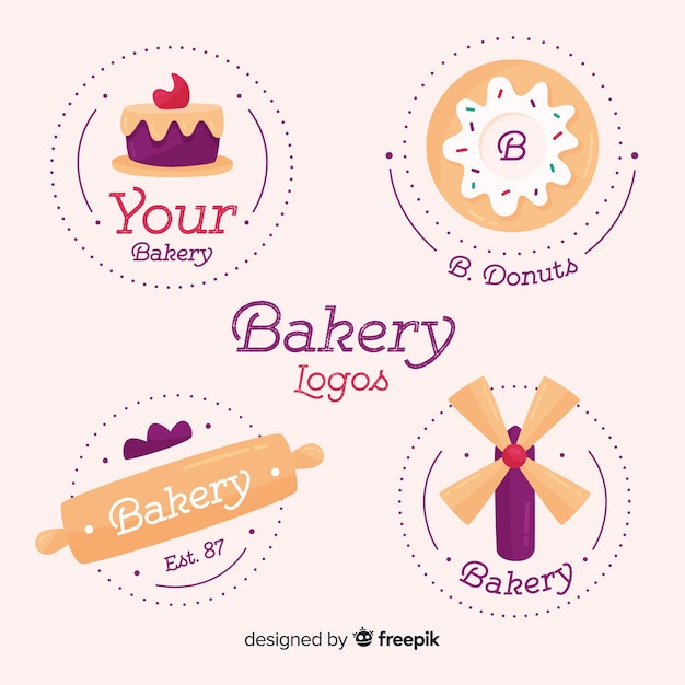 Colección logos pastelería