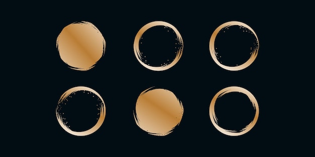 Colección de logos de pincel con estilo abstracto