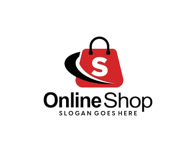 Colección de logos planos de comercio electrónico
