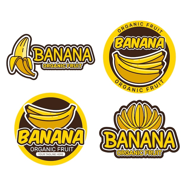Vector colección de logos de plátanos