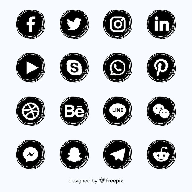 Colección de logos de redes sociales