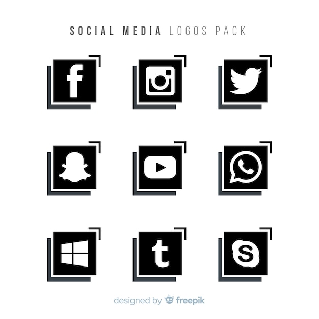Colección de logos de redes sociales