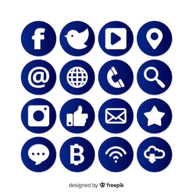 Colección de logos de redes sociales