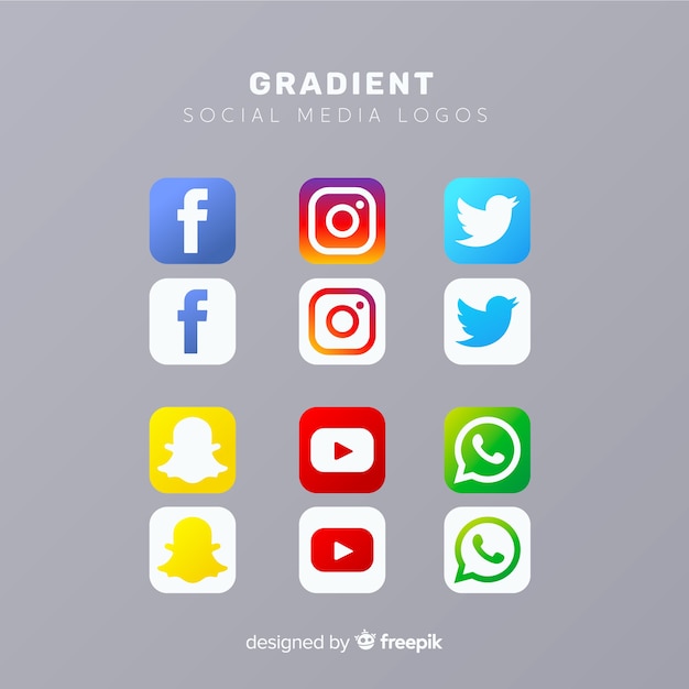Colección de logos de redes sociales