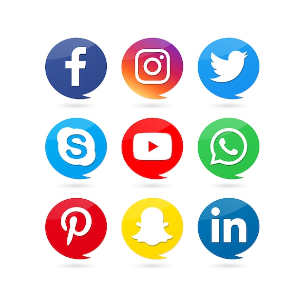 Colección de logos de redes sociales