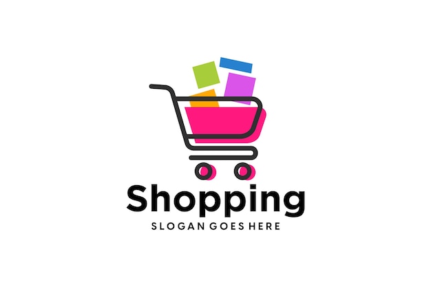 Colección de logos de tienda online degradados