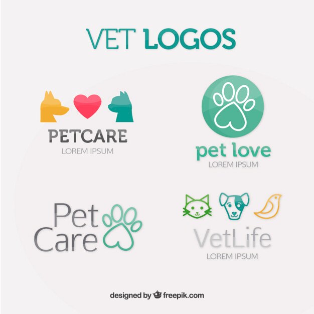 Colección de logos de veterinaria