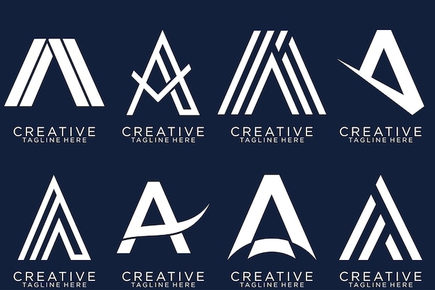 colección de logotipo Abstracto letra Un diseño de logotipo iconos para negocios
