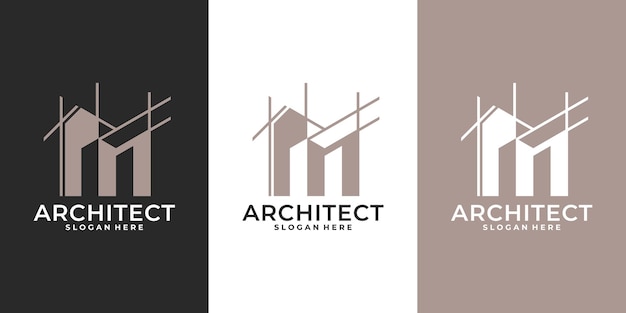 colección de logotipo de arquitectura minimalista