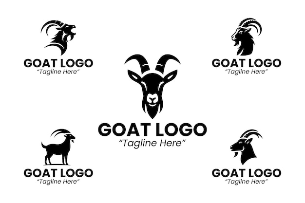 Colección de logotipo de cabra Silhoutte