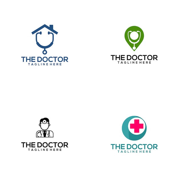 Colección de logotipo médico médico