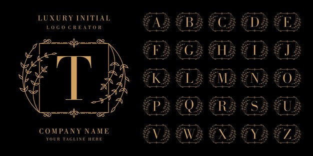 Colección de logotipo ornamental monograma o letra inicial