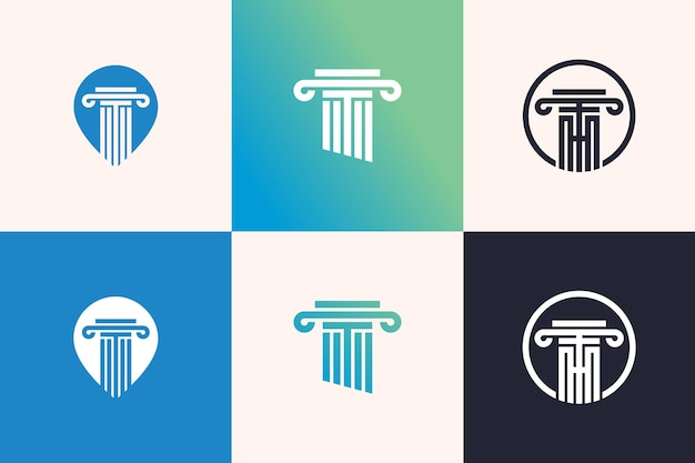 Colección de logotipos de abogados con vector de diseño único creativo