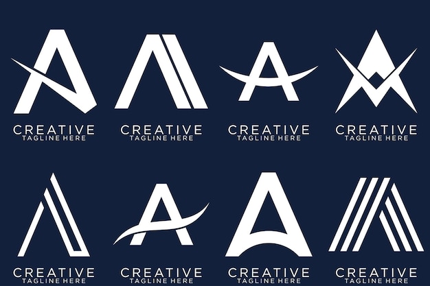Una colección de logotipos Abstracto de letras Un diseño de logotipo iconos para negocios