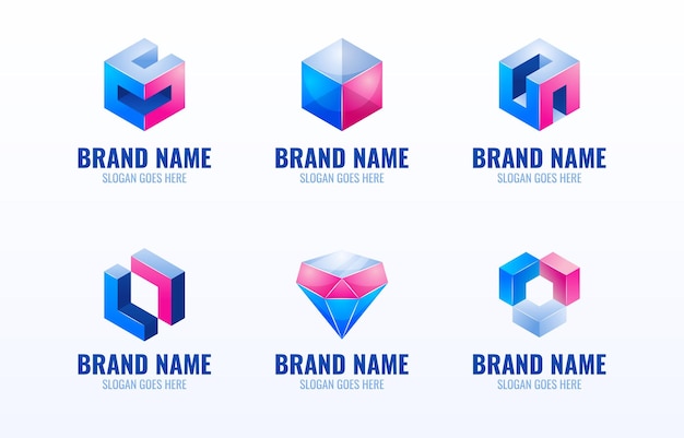 Colección de logotipos abstractos modernos