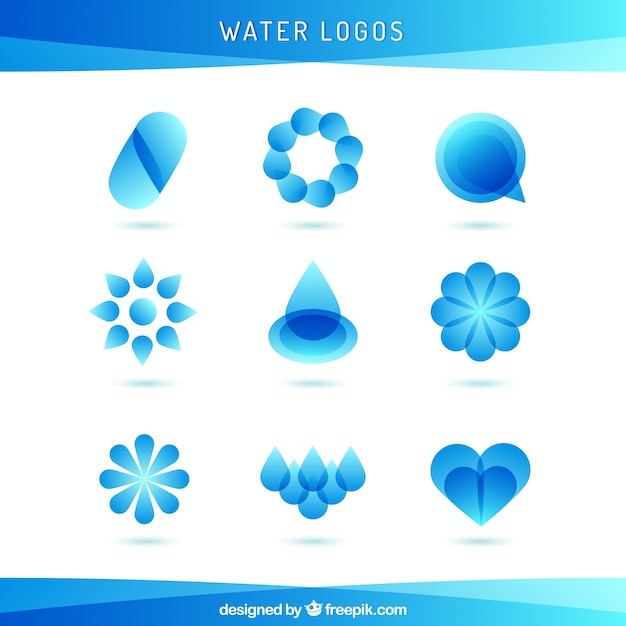 Vector colección logotipos agua