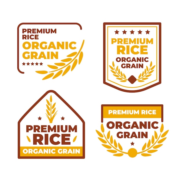 Colección de logotipos de arroz