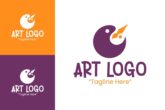 Colección de logotipos artísticos elegantes para marcas digitales e impresas