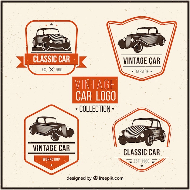 Colección de logotipos de automóviles antiguos